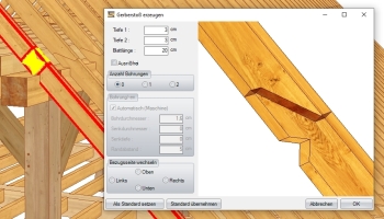 Raka skarvar för balkförlängningar