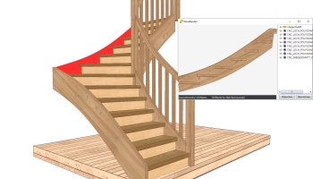 Trappfogar: Ett kommando skapar tapp- och tapphål i vangstyckena utifrån plansteg och/eller sättsteg.