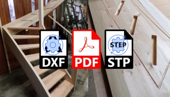 DXF/DWG-, PDF- och STEP-export för CNC-maskiner